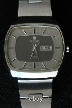 Tissot Seven Automatic Watch Mens Casual Grey & Chrome St/steel Strap A Classic