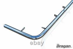 To Fit 2014+ Fiat Ducato LWB Chrome Stainless Steel Rear Corner Back Nudge Bar