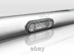 To Fit 2014+ Ford Transit MK8 Stainless Steel Chrome Front Roof Light Bar + LEDs