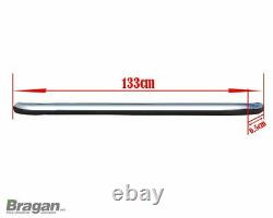 To Fit 2014+ Renault Trafic Stainless Steel Chrome Rear Roof Light Bar + LEDs