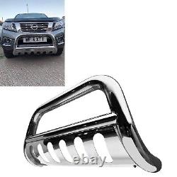 To Fit Nissan Navara NP300 Bull Bar Abar Front Bumper Stainless Steel Silver