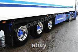 To Fit Universal Truck Trailer 22.5 Wheel Trim Covers Sleeve x6 Alloy Stainless