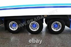 To Fit Universal Truck Trailer 22.5 Wheel Trim Covers Sleeve x6 Alloy Stainless