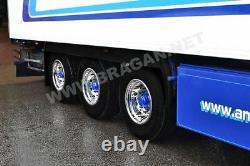 To Fit Universal Truck Trailer 22.5 Wheel Trim Covers Sleeve x6 Alloy Stainless