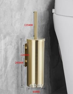 Toilet Brush with Holder Set Wall Mounted Bathroom Accessories Toilet Bowl Brush