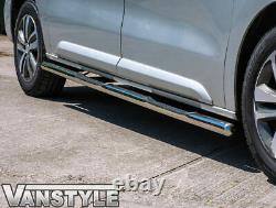 Toyota Proace 2016 L2 Mwb L3 Lwb Polished Chrome Stainless Steel Side Bar Steps