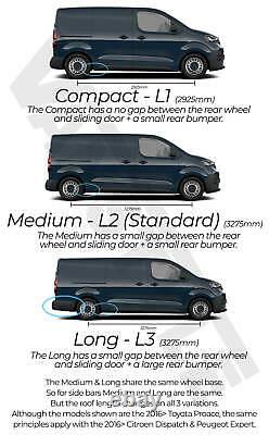 Toyota Proace 2016 L2 Mwb L3 Lwb Polished Chrome Stainless Steel Side Bar Steps