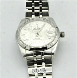 Tudor Prince Date Datejust Mosaic Dial 74000N Rotor self winding stainless ste