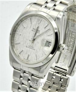 Tudor Prince Date Datejust Mosaic Dial 74000N Rotor self winding stainless ste