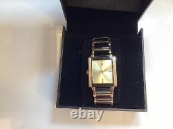 Tungsten And Diamond Mens Watch, Bezel & Dial Swiss Beautiful, Brand New