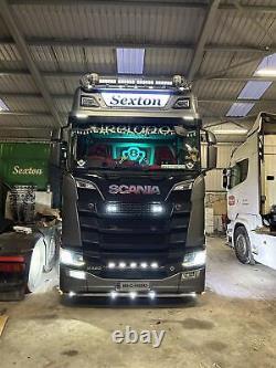 Under Bumper Bar + LEDs x11 To Fit Scania New Generation R S 2017+ Truck Chrome