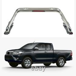 Universal Chrome stainless steel Roll Bar with Brake lights DOUBLE CAB 2005 ON