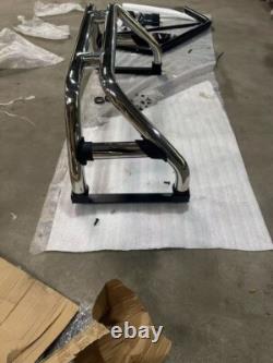 Universal Chrome stainless steel Roll Bar with Brake lights DOUBLE CAB 2005 ON