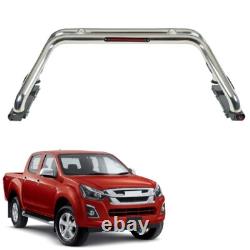 Universal Chrome stainless steel Roll Bar with Brake lights DOUBLE CAB 2005 ON