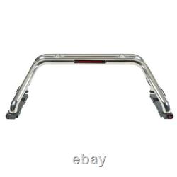 Universal Chrome stainless steel Roll Bar with Brake lights DOUBLE CAB 2005 ON