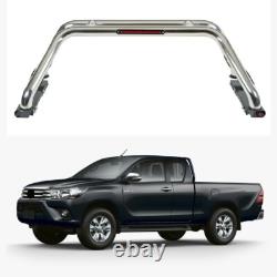 Universal Chrome stainless steel Roll Bar with Brake lights DOUBLE CAB 2005 ON
