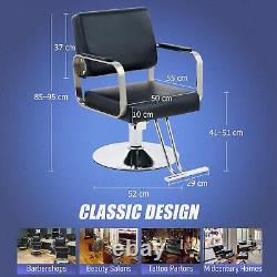Used Classic Styling Salon Barber Chair w Swivel Hairdressing Chair Adjustable