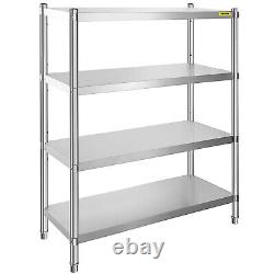 VEVOR Stainless Steel Shelving Racking Commercial 61x47x19 Storage Unit