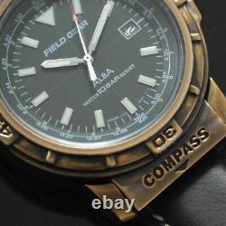 VINTAGE SEIKO Seiko Alba Field Gear Compass 1988 Men's Watch V722-6A80 Rare