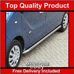 Vauxhall Vivaro 01-14 Sportline Side Bars Lwb Polished Stainless Chrome Quality