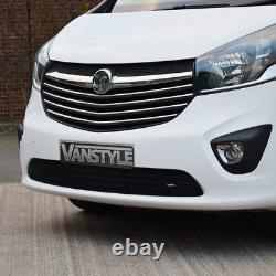 Vauxhall Vivaro 1419 Front Bumper Grille Black Stainless Mesh Grill Not Chrome