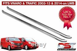 Vauxhall Vivaro 2001-14 Sports Side Bars Lwb Chrome Stainless Steel Oem Quality