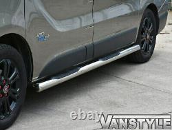 Vauxhall Vivaro 201419 76mm Swb 3 Step Side Bars Stainless Steel Chrome Steps