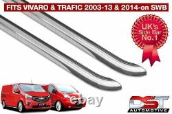 Vauxhall Vivaro 2014 Sports Side Bars Swb Chrome Stainless Steel Oem Quality