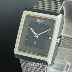 Vintage 1978 N-MINT SEIKO EMBLEM 7832-5050 Date Square Tank ShapeMen