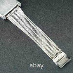 Vintage 1978 N-MINT SEIKO EMBLEM 7832-5050 Date Square Tank ShapeMen