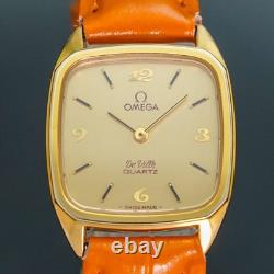 Vintage 1980 MINT OMEGA DE VILLE 591.0187 Cal. 1387 Square Quartz Women Watch