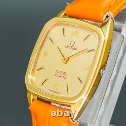 Vintage 1980 MINT OMEGA DE VILLE 591.0187 Cal. 1387 Square Quartz Women Watch