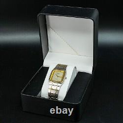 Vintage 1982 N-MINT SEIKO Dolce 9521-5020 Original Band Square Tank ShapeMen