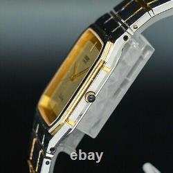 Vintage 1982 N-MINT SEIKO Dolce 9521-5020 Original Band Square Tank ShapeMen
