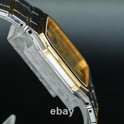 Vintage 1982 N-MINT SEIKO Dolce 9521-5020 Original Band Square Tank ShapeMen