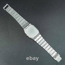Vintage 1982 N-MINT SEIKO Dolce 9521-5020 Original Band Square Tank ShapeMen