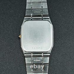 Vintage 1982 N-MINT SEIKO Dolce 9521-5020 Original Band Square Tank ShapeMen