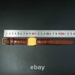 Vintage 1983 MINT SEIKO CHARIOT 6431-5050 Gold Square Tank Shape Men Watch