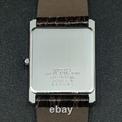 Vintage 1984 N-MINT SEIKO Dolce 9521-5160 New BAND Tank Shape Men Watch