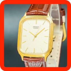 Vintage 1985 SEIKO CHARIOT 9021-5090 Gold Square Tank New Band Men Watch
