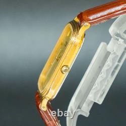 Vintage 1985 SEIKO CHARIOT 9021-5090 Gold Square Tank New Band Men Watch