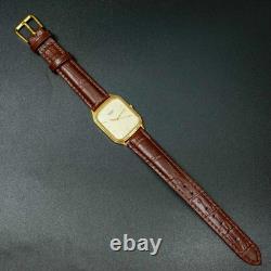Vintage 1985 SEIKO CHARIOT 9021-5090 Gold Square Tank New Band Men Watch