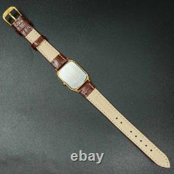 Vintage 1985 SEIKO CHARIOT 9021-5090 Gold Square Tank New Band Men Watch