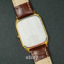 Vintage 1985 SEIKO CHARIOT 9021-5090 Gold Square Tank New Band Men Watch