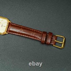 Vintage 1985 SEIKO CHARIOT 9021-5090 Gold Square Tank New Band Men Watch
