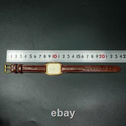 Vintage 1985 SEIKO CHARIOT 9021-5090 Gold Square Tank New Band Men Watch