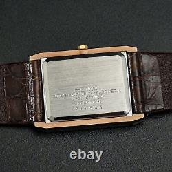 Vintage 1987 MINT SEIKO Dolce 7321-6170 Tungsten Gold Tank Shape Men Watch