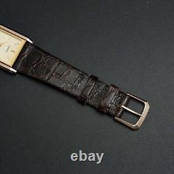 Vintage 1987 MINT SEIKO Dolce 7321-6170 Tungsten Gold Tank Shape Men Watch