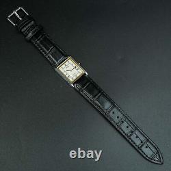 Vintage 1988 MINT SEIKO Dolce 7321-6170 New Band Square Thin Tank Shape Men