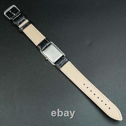 Vintage 1988 MINT SEIKO Dolce 7321-6170 New Band Square Thin Tank Shape Men